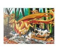 MyPuzzle Il Drago Che Corre Libero Con I Lupi - Carla Morrow - Premium 500 Pezzi Puzzle - MyPuzzle Collezione speciale di Tate & Co Puzzles