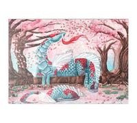 MyPuzzle Il Drago Dei Ciliegi In Fiore - Carla Morrow - Premium 500 Pezzi Puzzle - MyPuzzle Collezione speciale di Tate & Co Puzzles