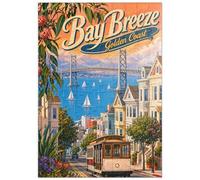 MyPuzzle Il Fascino Della Costa Sul Ponte Della Baia Di San Francisco - Premium 100 Pezzi Puzzle - MyPuzzle Collezione speciale di Havana Puzzle Company