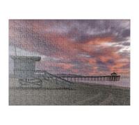 MyPuzzle Il Molo Di Manhattan Beach Con La Torre Dei Bagnini Al Tramonto - Premium 200 Pezzi Puzzle - MyPuzzle Collezione speciale di Puzzle Galaxy