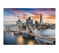 MyPuzzle Il Tower Bridge E Lo Skyline Di Londra, Gran Bretagna, Poco Dopo Il Tramonto - Premium 1000 Pezzi Puzzle - MyPuzzle Collezione speciale di Puzzle Galaxy