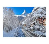 MyPuzzle Il Villaggio Di Montagna Di Zermatt, In Svizzera, Il Cervino - Premium 1000 Pezzi Puzzle - MyPuzzle Collezione speciale di Puzzle Galaxy