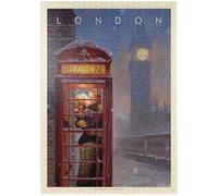 MyPuzzle Inghilterra: Cabina Telefonica Di Londra, Poster D'epoca - Premium 1000 Pezzi Puzzle - MyPuzzle Collezione speciale di Anderson Design Group