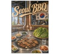 MyPuzzle Interior Design E Atmosfera Di Un Ristorante BBQ Coreano A Seoul - Premium 500 Pezzi Puzzle - MyPuzzle Collezione speciale di Havana Puzzle Company