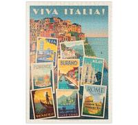 MyPuzzle Italia: Collage Viva Italia!, Poster D'epoca - Premium 500 Pezzi Puzzle - MyPuzzle Collezione speciale di Anderson Design Group