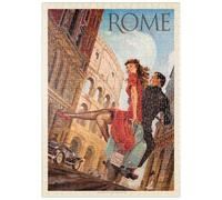MyPuzzle Italia: Roma Con La Vespa, Poster D'epoca - Premium 500 Pezzi Puzzle - MyPuzzle Collezione speciale di Anderson Design Group