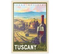 MyPuzzle Italia, Toscana: Terra Del Vino, Poster D'epoca - Premium 500 Pezzi Puzzle - MyPuzzle Collezione speciale di Anderson Design Group