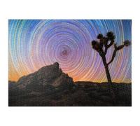 MyPuzzle Joshua Tree Sotto Scie Di Stelle A Forma Di Spirale - Premium 1000 Pezzi Puzzle - MyPuzzle Collezione speciale di Puzzle Galaxy