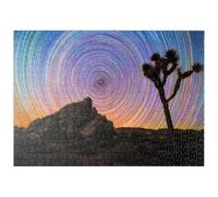 MyPuzzle Joshua Tree Sotto Scie Di Stelle A Forma Di Spirale - Premium 500 Pezzi Puzzle - MyPuzzle Collezione speciale di Puzzle Galaxy