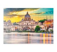 MyPuzzle La Basilica Di San Pietro E Ponte Vittorio Emanuele II In Vaticano, Roma, Italia - Premium 200 Pezzi Puzzle - MyPuzzle Collezione speciale di Puzzle Galaxy