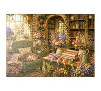 MyPuzzle L'angolo Della Libreria «Secret Flower» - Premium 100 Pezzi Puzzle - MyPuzzle Collezione speciale di Havana Puzzle Company