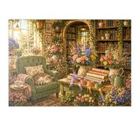 MyPuzzle L'angolo Della Libreria «Secret Flower» - Premium 500 Pezzi Puzzle - MyPuzzle Collezione speciale di Havana Puzzle Company