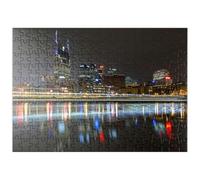 MyPuzzle Lo Skyline Di Nashville Di Notte - Riflessi Sul Fiume Cumberland - Premium 200 Pezzi Puzzle - MyPuzzle Collezione speciale di Puzzle Galaxy