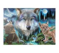MyPuzzle Lupo Magico E Amici Lince E Orso - Sheena Pike - Premium 1000 Pezzi Puzzle - MyPuzzle Collezione speciale di Tate & Co Puzzles