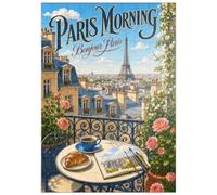 MyPuzzle Mattinata Romantica Alla Torre Eiffel - Premium 100 Pezzi Puzzle - MyPuzzle Collezione speciale di Havana Puzzle Company