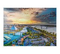 MyPuzzle Memphis Tennessee TN Downtown Drone Skyline Aerial View - Puzzle premium da 1000 pezzi per adulti