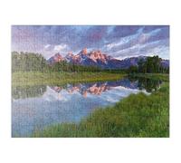 MyPuzzle Montagne Del Grand Teton All'alba Con Riflessione - Premium 200 Pezzi Puzzle - MyPuzzle Collezione speciale di Puzzle Galaxy