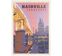 MyPuzzle Nashville, TN: Serata Sul Lungofiume, Manifesto D'epoca - Premium 100 Pezzi Puzzle - MyPuzzle Collezione speciale di Anderson Design Group