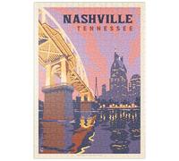 MyPuzzle Nashville, TN: Serata Sul Lungofiume, Manifesto D'epoca - Premium 500 Pezzi Puzzle - MyPuzzle Collezione speciale di Anderson Design Group