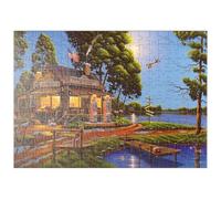MyPuzzle Negozio Di Alimentari E Stazione Di Servizio D'epoca Sulle Rive Del Lago - Premium 200 Pezzi Puzzle - MyPuzzle Collezione speciale di Puzzle Galaxy