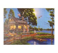 MyPuzzle Negozio Di Alimentari E Stazione Di Servizio D'epoca Sulle Rive Del Lago - Premium 500 Pezzi Puzzle - MyPuzzle Collezione speciale di Puzzle Galaxy
