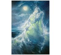 MyPuzzle Onda Marina Illuminata Dalla Luna In Movimento Astratto - Premium 1000 Pezzi Puzzle - MyPuzzle Collezione speciale di Puzzle Galaxy