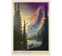 MyPuzzle Parco Nazionale Delle Montagne Rocciose: Pyramid Peak, Poster D'epoca - Premium 1000 Pezzi Puzzle - MyPuzzle Collezione speciale di Anderson Design Group