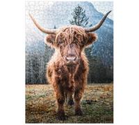 MyPuzzle - Puzzle da 500 pezzi per adulti con bestiame altopiano nelle Dolomiti italiane