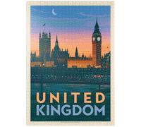 MyPuzzle Regno Unito: Palazzo Di Westminster, Manifesto D'epoca - Premium 1000 Pezzi Puzzle - MyPuzzle Collezione speciale di Anderson Design Group