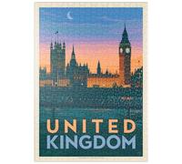 MyPuzzle Regno Unito: Palazzo Di Westminster, Manifesto D'epoca - Premium 500 Pezzi Puzzle - MyPuzzle Collezione speciale di Anderson Design Group
