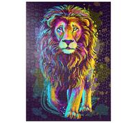 MyPuzzle Ritratto Artistico Di Un Leone Colorato Al Neon Nello Stile Della Pop Art - Premium 500 Pezzi Puzzle - MyPuzzle Collezione speciale di Puzzle Galaxy