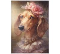 MyPuzzle Ritratto Reale Vittoriano Di Un Bassotto - Premium 1000 Pezzi Puzzle - MyPuzzle Collezione speciale di Puzzle Galaxy