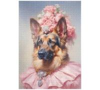 MyPuzzle Ritratto Reale Vittoriano Di Un Cane Da Pastore Tedesco - Premium 1000 Pezzi Puzzle - MyPuzzle Collezione speciale di Puzzle Galaxy