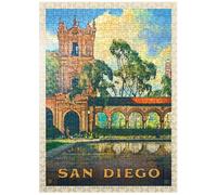 MyPuzzle San Diego, CA: Balboa Park, poster vintage, puzzle premium da 500 pezzi per adulti