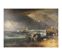 MyPuzzle Scena Di Costa Con Pescatori Che Tirano A Riva Una Barca - Premium 1000 Pezzi Puzzle - MyPuzzle Collezione speciale di Aepyornis