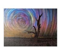 MyPuzzle Scie Di Stelle Colorate Sopra Un Albero Spoglio - Spirale Nel Cielo Notturno - Premium 100 Pezzi Puzzle - MyPuzzle Collezione speciale di Puzzle Galaxy