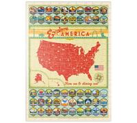 MyPuzzle Scoprire L'America: Gli Stemmi Dei 50 Stati, Poster D'epoca - Premium 200 Pezzi Puzzle - MyPuzzle Collezione speciale di Anderson Design Group