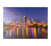 MyPuzzle Skyline Di Tampa - Riflessi Notturni Sul Fiume Hillsborough - Premium 100 Pezzi Puzzle - MyPuzzle Collezione speciale di Puzzle Galaxy