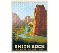 MyPuzzle Smith Rock State Park, Oregon, poster vintage, puzzle premium da 500 pezzi per adulti