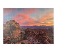 MyPuzzle Snow Canyon Red Rocks Al Tramonto, Utah - Premium 1000 Pezzi Puzzle - MyPuzzle Collezione speciale di Puzzle Galaxy