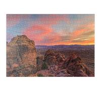 MyPuzzle Snow Canyon Red Rocks Al Tramonto, Utah - Premium 500 Pezzi Puzzle - MyPuzzle Collezione speciale di Puzzle Galaxy