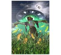 MyPuzzle Spaventapasseri UFO In Un Campo Di Grano - Random Galaxy - Premium 500 Pezzi Puzzle - MyPuzzle Collezione speciale di Tate & Co Puzzles