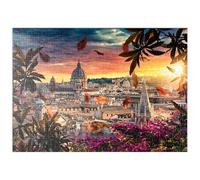 MyPuzzle Splendido Tramonto Sulla Città Di Roma Di Sera - Premium 500 Pezzi Puzzle - MyPuzzle Collezione speciale di Puzzle Galaxy