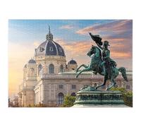 MyPuzzle Statua In Heldenplatz A Vienna, Museo Di Storia Naturale - Austria - Premium 1000 Pezzi Puzzle - MyPuzzle Collezione speciale di Starnberger Spiele