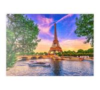 MyPuzzle Torre Eiffel E Senna Al Tramonto A Parigi, Francia - Premium 100 Pezzi Puzzle - MyPuzzle Collezione speciale di Puzzle Galaxy