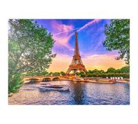 MyPuzzle Torre Eiffel E Senna Al Tramonto A Parigi, Francia - Premium 1000 Pezzi Puzzle - MyPuzzle Collezione speciale di Puzzle Galaxy