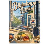 MyPuzzle Torre N Seoul - Ciotola Di Bibimbap Coreano - Premium 200 Pezzi Puzzle - MyPuzzle Collezione speciale di Havana Puzzle Company