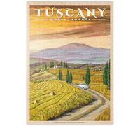 MyPuzzle Toscana - Val D'Orcia, Poster Di Viaggio D'epoca - Premium 500 Pezzi Puzzle - MyPuzzle Collezione speciale di Havana Puzzle Company