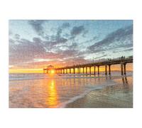 MyPuzzle Tramonto Al Molo Di Manhattan Beach - Premium 500 Pezzi Puzzle - MyPuzzle Collezione speciale di Puzzle Galaxy