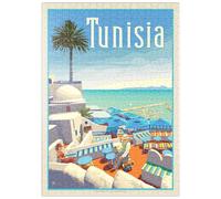 MyPuzzle Tunisia: Un Viaggio Attraverso La Storia E La Bellezza, Poster D'epoca - Premium 500 Pezzi Puzzle - MyPuzzle Collezione speciale di Anderson Design Group